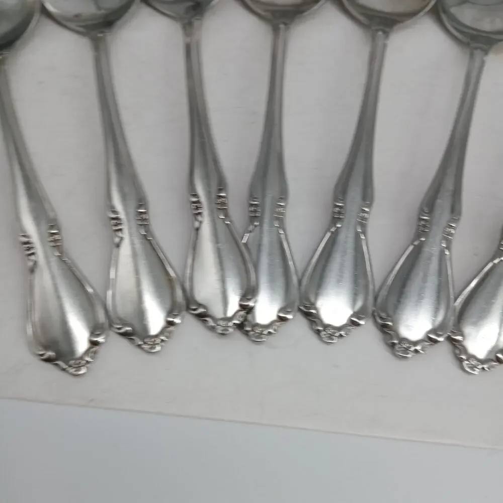 12X Spoons CHATEAU by ONEIDACRAFT DELUXE Stainless 4 Teaspoons 8 Table